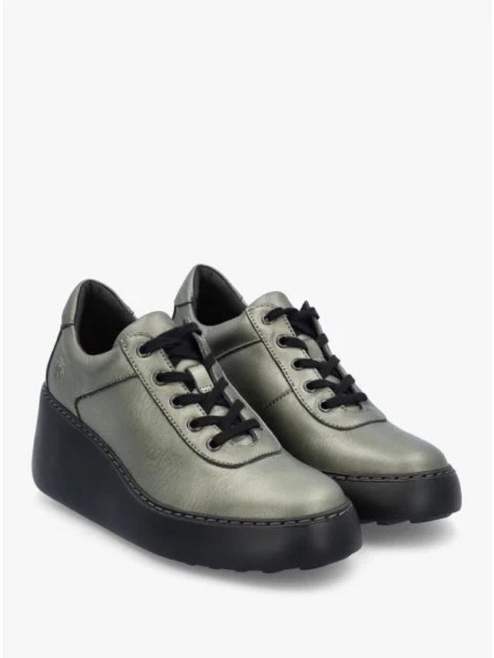 Fly London Dipo Wedge Sneaker 004 Graphite Dublin Sz 40